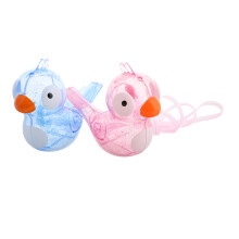 2Stk Kinder Kunststoff Wasser Vogelpfeife Transparent Für Outdoor