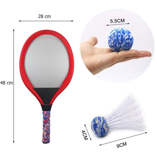 1 Kinder Tennisschläger Badmintonschläger Rot 1