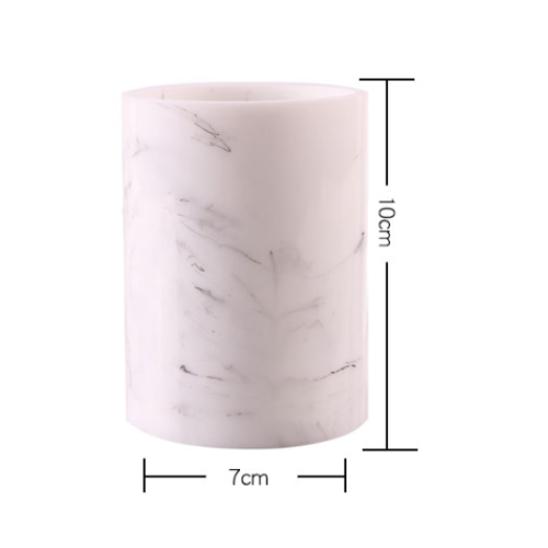 Matte Marble Utensil Holder, Generous Diameter Accommodates Kitchen Cooking Tools for Countertop Organization 1