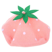 Strawberry Beret Hoed Wollen Vintage Vrouwen Winter