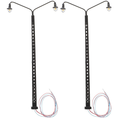 2St Mini Decoratieve Spoorweglamp ABS Staal Voor Micro Landschap
