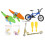 1 Set Bordspel Speelgoed Mini Vingercrossfiets Vingerstep Dino 1