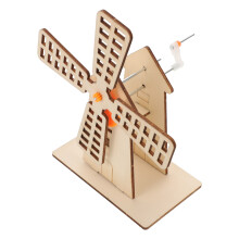 1 Set Wissenschaft Holzbausatz Drehbare Mit Getriebe