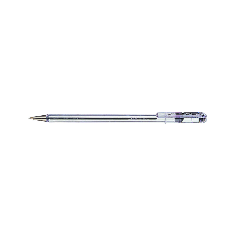 Pentel Superb Medium Stick Ballpoint Pen Medium Black 12Pc(S)