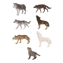 7Teiliges Lernspielzeug Mit Wildtier Wolf Modellen Statische Bastelarbeiten