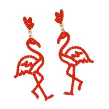 1 Paar Hohle Flamingo Ohrringe Für Frauen