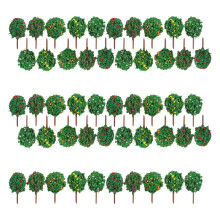 100St Mini Fake Trees Plastic Groen Voor Modelbouw En Landschap DIY