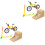 2 Sets Mini Vingertoys Vingerfiets Thuisdecoratie 4