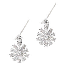 Crystal Hängeohrringe S925 Silber Für Frauen