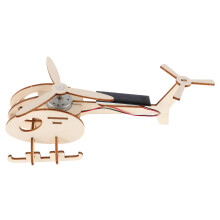 1 Set Solarbetriebenes Holz Hubschrauber Modell Für Kinder Zum Lernen