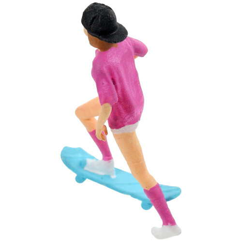3Stk Stilvolle Mädchenfigur Mit Skateboard Resin Für Mini 2