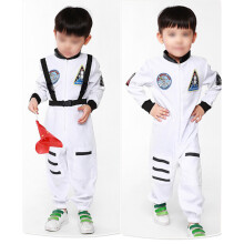 Halloween Jungen Astronaut Overall Für Kinder (Weiß L)