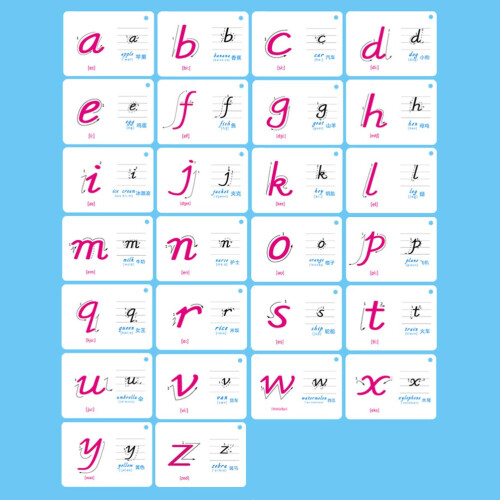 1 Set Kinderen Geletterdheid Engelse Spelling 26 Letterkaarten 2