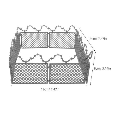 1 Set Miniature Omheining - Plastic Veiligheidsleuning Voor Speelgoed 1