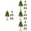 24Stk Miniature Baum Modelle Grün Für Modellbahnlanschaft 8