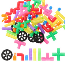 2 Sets Röhrenbauklötze Frühförderung Röhrenspielzeug Kinder Bausteine