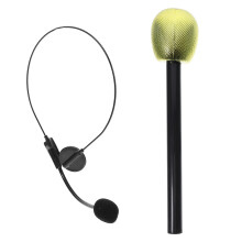 2 Stuks Fake Microfoon Hoofdtelefoon Cosplay Voor Kinderen En Volwassenen