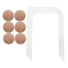 1 Set Croquet Set: Holz Garten Mit Wickets Für Familienfeier