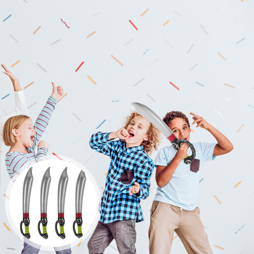 5Stück Aufblasbare Piratenschwerter Für Kinder 1