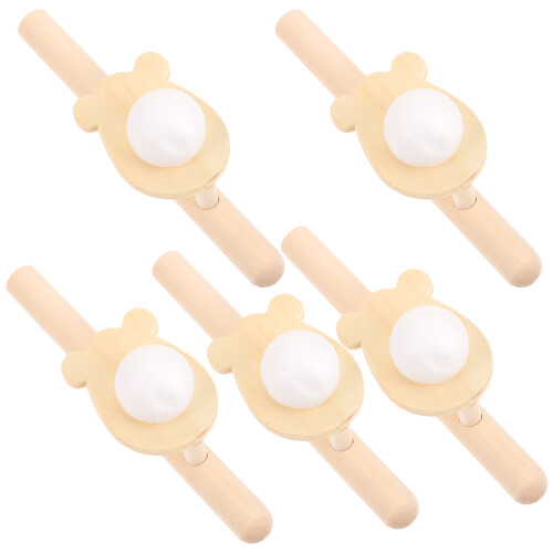 5 Piezas Bolas Flotantes Madera Soplables Para Niños