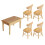Ensemble Miniature Bureau Et Chaise En Bois Pour Mini Maison 1