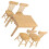 Ensemble Miniature Bureau Et Chaise En Bois Pour Mini Maison 11