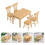 Ensemble Miniature Bureau Et Chaise En Bois Pour Mini Maison 6