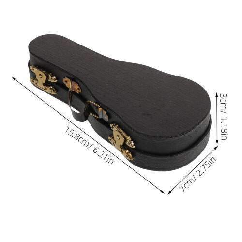 Holzminiatur Gitarre Mit Und Etui Für 2