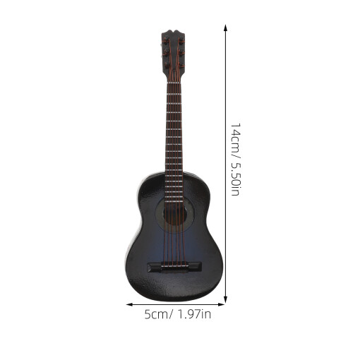Holzminiatur Gitarre Mit Und Etui Für 1