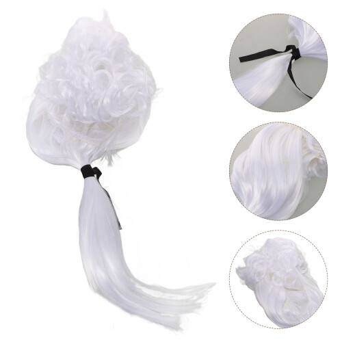 Cosplay Peluca Reutilizable Juez Corte Abogado Caballero 2