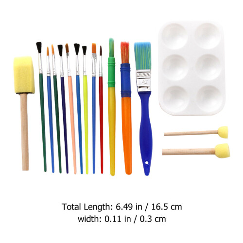 1 Set Mit 16 Teile Malpinsel Für Kinder 2
