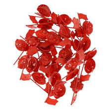 60 Pièces Mini Drapeaux En Plastique Sur Bâtonnets Pour Maquette Décoration