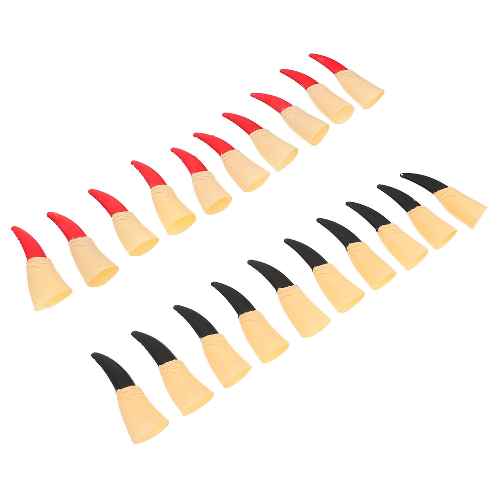 Solustre 20Pcs Fake Finger Halloween Nail Props