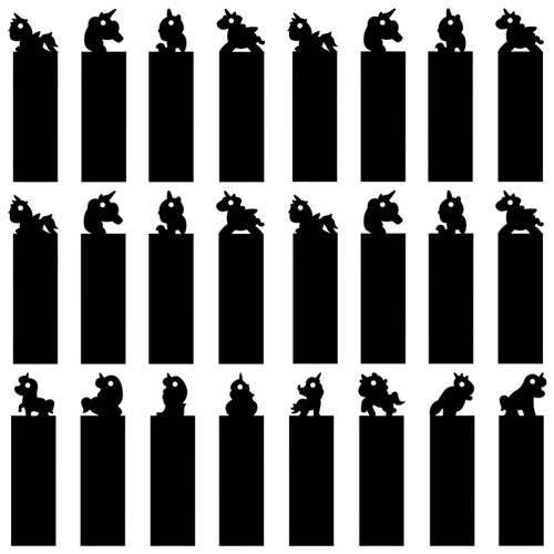 24 Pièces Brouillon Marqueurs Lecture Éducatif 1