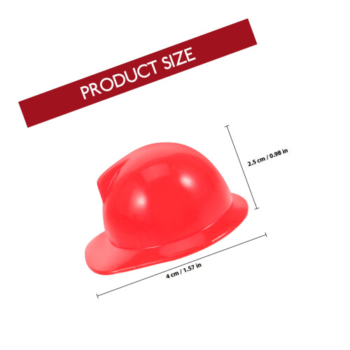 10Pcs Miniature Safety Model Mini Construction Hat Decor 1