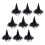 9Pcs Halloween Witch Hat Headbands With Lace And Sequins 6