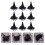 9Pcs Halloween Witch Hat Headbands With Lace And Sequins 7