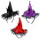 3 Pcs Halloween Witch Hat Headband Bright Clip Costume Accessory 1