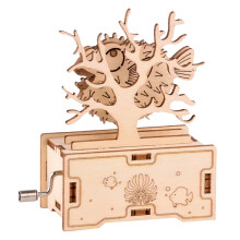 1 Set Diy Wooden Music Box Puzzle Hand Shake Assembly Model Toy