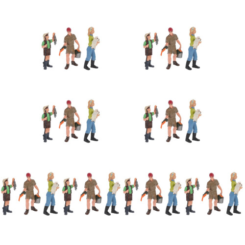 24 Pcs Mini Figurines Craftwork Decors Static Human Models 2