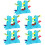 5Pièces Jouet Piste Course Enfant Plastique 6