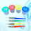 4Pcs Spill Proof Paint Cups And Assorted Brushes Set For Kids 8