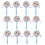 12Pcs Cartoon Whistle Drum Kids Educational Random Pattern 4