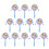 12Pcs Cartoon Whistle Drum Kids Educational Random Pattern 10