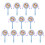 12Pcs Cartoon Whistle Drum Kids Educational Random Pattern 9