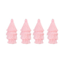 4 Rosa Quaste Anhänger Ohrringe Selbermachen Schmuckzubehör