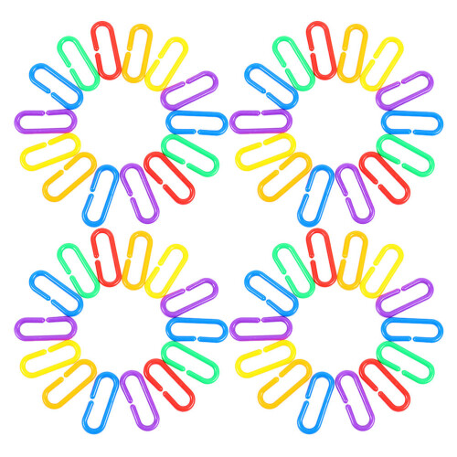 360Pcs Colorful Plastic Chain Link Clips For Cable Chains Climbing Cage