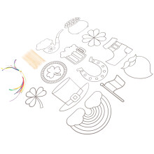 1 Set St Patrick's Day Scratch Paper Craft Kit For Kids
