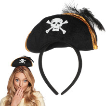 3Pcs Halloween Headdress Skull Pattern Pirate Themed Headband