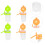 4Pcs Plastic Flip-Top Hanging Portable Insect Observation Tanks 4